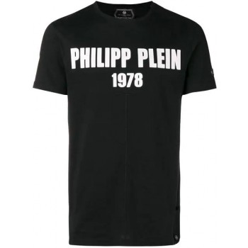 Philipp Plein My Mind T-shirt Men 0201 Black White Clothing T-shirts Authentic Usa Online