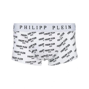 Philipp Plein Logo Print Boxer Shorts Men 0102 White / Black Clothing Briefs & Boxers Outlet Store