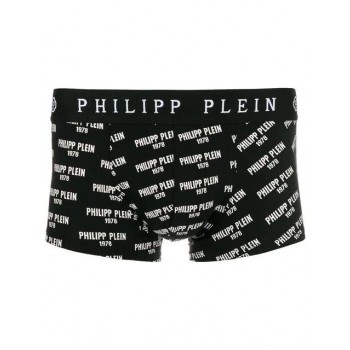 Philipp Plein Logo Print Boxer Shorts Men 02101 Black&white Clothing Briefs & Boxers Officially Authorized