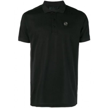 Philipp Plein Logo Plaque Polo Shirt Men 02 Black Clothing Shirts Outlet For Sale
