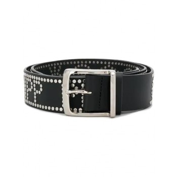 Philipp Plein Studded Buckle Belt Men 02 Black Accessories Belts Popular