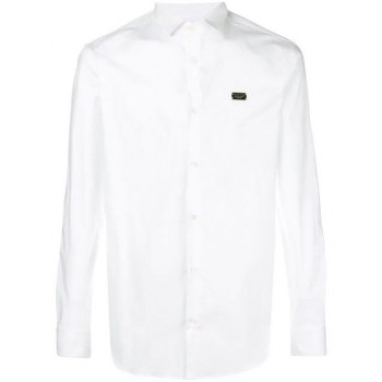 Philipp Plein Curved Hem Shirt Men 01 White Clothing Shirts Popular