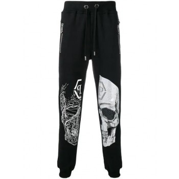 Philipp Plein Skull Track Pants Men 02 Black Clothing Reasonable Sale Price