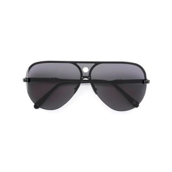 Philipp Plein Half-frame Aviator Sunglasses Women Cczj Black/black/normal/bl Nk Accessories Usa Factory Outlet