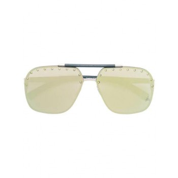 Philipp Plein Aviator Sunglasses Men Ggxa Gold/gold/mirror/no Glv Accessories
