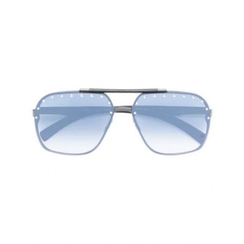 Philipp Plein Studded Aviator Sunglasses Men Jkxa Bl Nk/nk/mirror/no Glv Accessories Designer Fashion