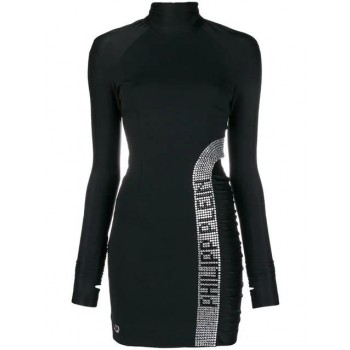 Philipp Plein Fitted Short Dress Women 02 Black Clothing Cocktail & Party Dresses Attractive Design