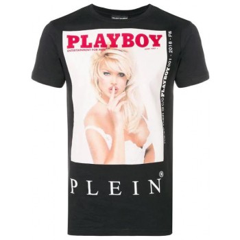 Philipp Plein Playboy Printed T-shirt Men 02 Black Clothing T-shirts Clearance Sale