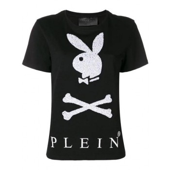 Philipp Plein X Playboy Bunny T-shirt Women 02 Black Clothing T-shirts & Jerseys