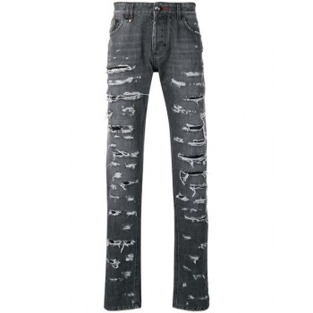 Philipp Plein Ripped Straight-leg Jeans Men 10rm Rocky Mountains Clothing Regular & Latest Fashion-trends