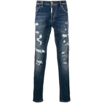 Philipp Plein Distressed Skinny Jeans Men 14kb Brooklyn Clothing Uk Official Online Shop