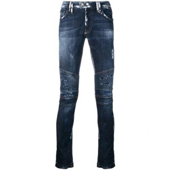 Philipp Plein Biker Statement Skinny Jeans Men 085a 5am Flex Clothing Delicate Colors