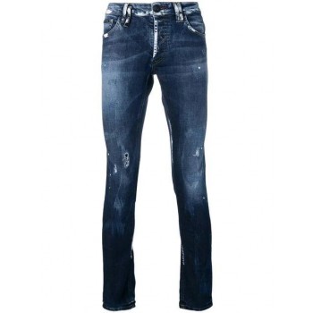 Philipp Plein Paint Detail Skinny Jeans Men 085a 5am Flex Clothing Online Leading Retailer