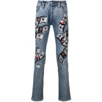 Philipp Plein Dollar Bill Skinny Jeans Men 07wl Wallace Clothing Colorful And Fashion-forward