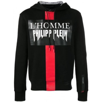 Philipp Plein Logo Hooded Sweatshirt Men 02 Black Clothing Sweatshirts Famous Brand