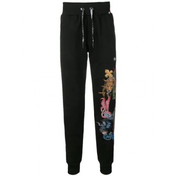 Philipp Plein Jungle Track Trousers Men 02 Black Clothing Pants Factory Outlet Price