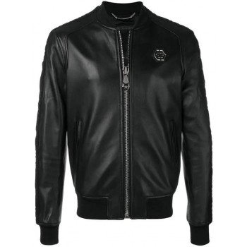 Philipp Plein Zipped Bomber Jacket Men 02 Black Clothing Jackets Utterly Stylish