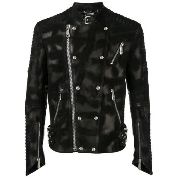 Philipp Plein Zip Detail Biker Jacket Men 02 Black Clothing Jackets Innovative Design