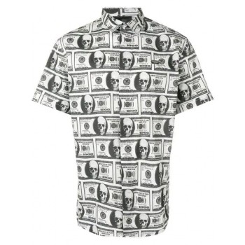 Philipp Plein 'dollar Bill' Print Shirt Men 01 White Clothing Shirts Finest Selection