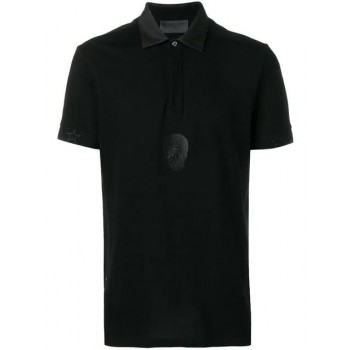 Philipp Plein Skull Embroidered Polo Shirt Men 0202 Black / Clothing Shirts Shop Best Sellers