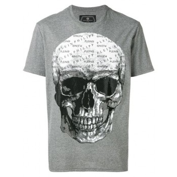 Philipp Plein Printed Skull T-shirt Men 10 Grey Clothing T-shirts Uk Official Online Shop