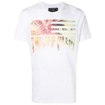 Philipp Plein Logo Patch T-shirt Men 01 White Clothing T-shirts New York