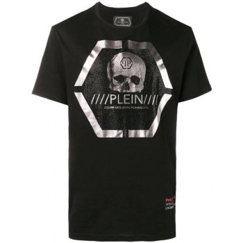 Philipp Plein Skull Print T-shirt Men 0202 Black / Clothing T-shirts The Most Fashion Designs