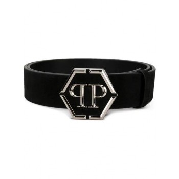 Philipp Plein Logo Buckle Belt Men 02 Black Accessories Belts Cheap Sale
