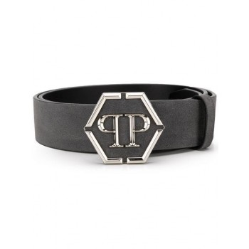 Philipp Plein Logo Buckle Belt Men 10 Grey Accessories Belts Competitive Price