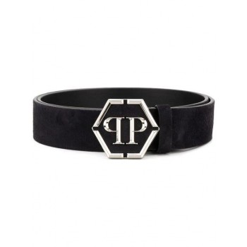 Philipp Plein Statement Logo Belt Men 14 Dark Blue Accessories Belts Where Can I Buy