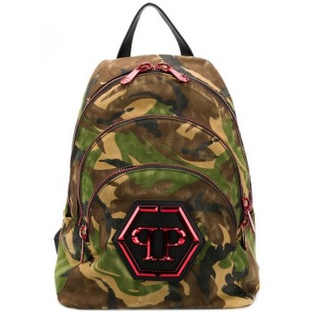 Philipp Plein Camouflage Triple Zip Backpack Men 50 Bags Backpacks