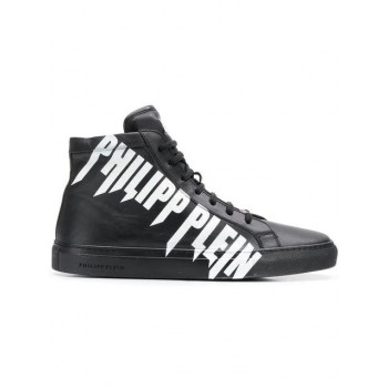 Philipp Plein Logo Hi-top Sneakers Men 02 Black Shoes Hi-tops Catalogo