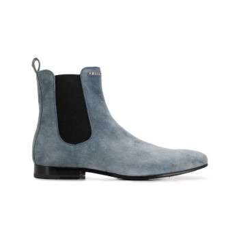 Philipp Plein Statement Ankle Boots Men 07 Light Blue Shoes Luxuriant In Design