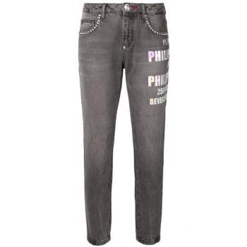 Philipp Plein Printed Cropped Jeans Women 10wp What`s The Price Clothing High-tech Materials