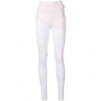 Philipp Plein Logo Active Leggings Women 0103 White / Rose Clothing Performance Delicate Colors