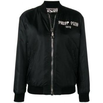 Philipp Plein Crystal Beetle Bomber Jacket Women 02 Black Clothing Jackets World-wide Renown