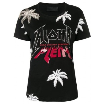 Philipp Plein Printed T-shirt Women 02 Black Clothing T-shirts & Jerseys Discount