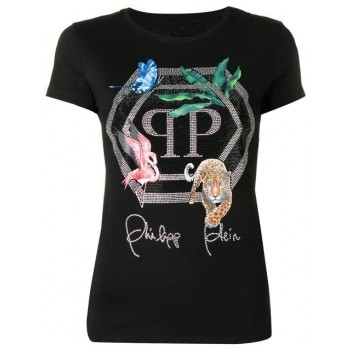 Philipp Plein Printed T-shirt Women 02 Black Clothing T-shirts & Jerseys Authentic Usa Online