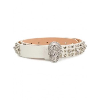 Philipp Plein Belt Studs Women 01 White Accessories Belts Promo Codes