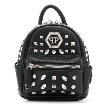 Philipp Plein Crystal Embellished Backpack Women 02 Black Bags Backpacks Discountable Price