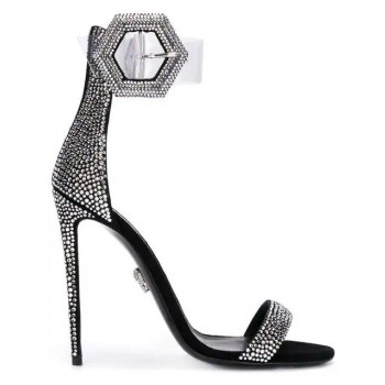 Philipp Plein Crystal Embellished Sandals Women 70 Silver Shoes Sale Online