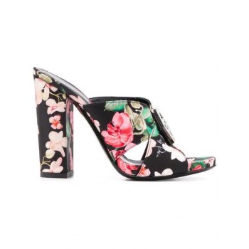 Philipp Plein Flowers Sandals Women 02 Black Shoes Luxury Lifestyle Brand