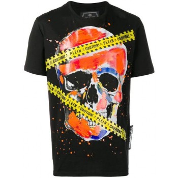 Philipp Plein Platinum Cut Skull Print T-shirt Men 02 Black Clothing T-shirts
