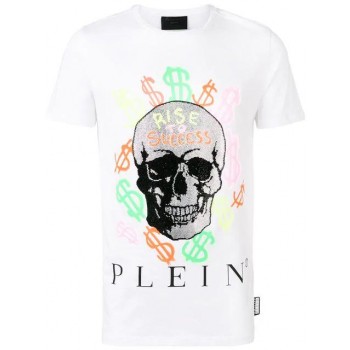 Philipp Plein Skull Grafitti T-shirt Men 01 White Clothing T-shirts High-tech Materials