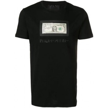 Philipp Plein Dollar T-shirt Men 02 Black Clothing T-shirts Cheap