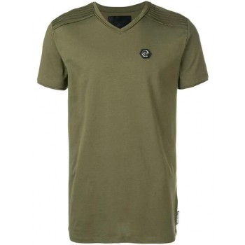 Philipp Plein Logo Short-sleeve T-shirt Men 65 Green Clothing T-shirts Usa Sale Online Store