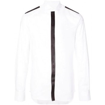 Philipp Plein Contrast Placket Shirt Men 01/wht Clothing Shirts Wholesale Dealer