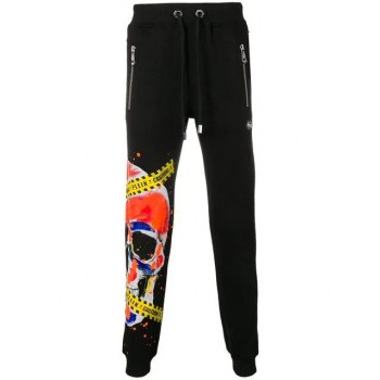 Philipp Plein Skull Print Track Pants Men 02 Black Clothing Outlet On Sale