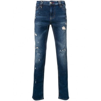 Philipp Plein Distressed Slim Jeans Men Psyco Clothing Slim-fit Fantastic