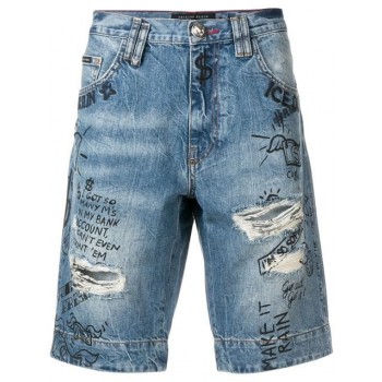 Philipp Plein Distressed Denim Shorts Men Low Life Clothing Fantastic